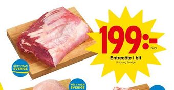 Matöppet Entrecôte i bit erbjuda
