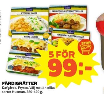 Stora Coop Färdigrätter erbjuda