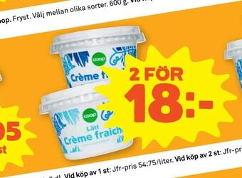 Stora Coop Crème fraiche erbjuda