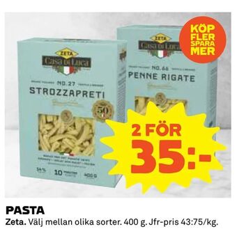 Coop Konsum Pasta erbjuda