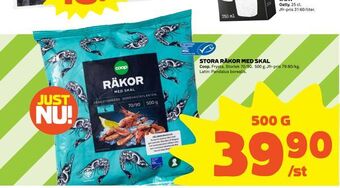 Coop Stora räkor med skal erbjuda