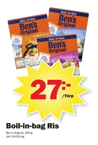 Pekås Boil-in-bag Ris erbjuda