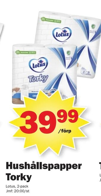 Pekås Hushållspapper Torky erbjuda