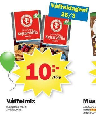 Pekås Våffelmix erbjuda
