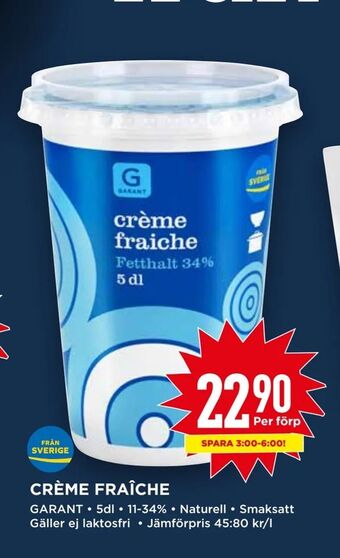 Willys Crème fraîche erbjuda