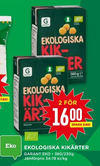 Willys Ekologiska kikärter erbjuda