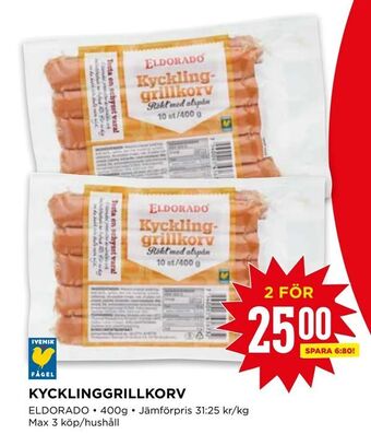 Willys Kycklinggrillkorv erbjuda