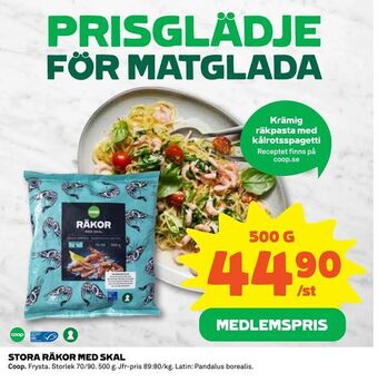 Coop STORA RÄKOR MED SKAL erbjuda