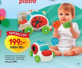 Leklust Clementoni Soft Clemmy, Sensory Car erbjuda