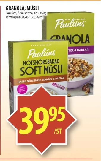 Matvärlden Tensta Granola, müsli erbjuda