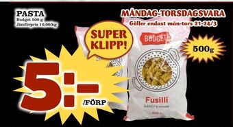 Nya Pulsen Pasta erbjuda