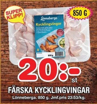 Färska kycklingvingar