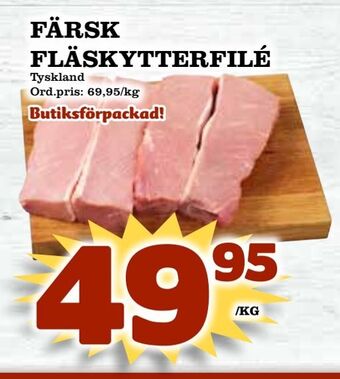 Supergrossen Färsk fläskytterfilé erbjuda