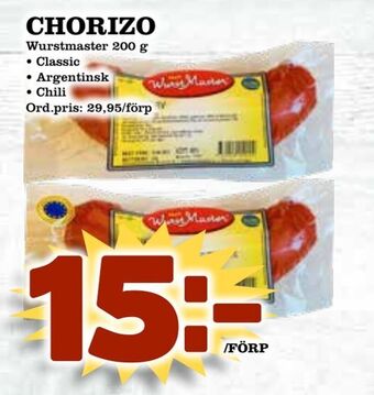 Supergrossen Chorizo erbjuda