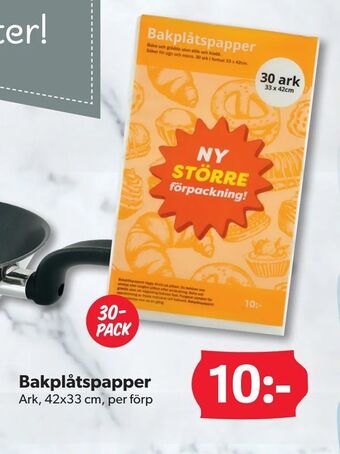 DollarStore Bakplåtspapper erbjuda
