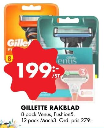 ÖoB Gillette rakblad erbjuda