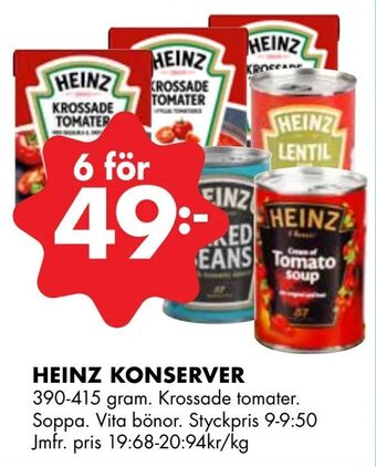 ÖoB Heinz konserver erbjuda