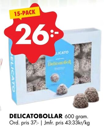 ÖoB Delicatobollar erbjuda