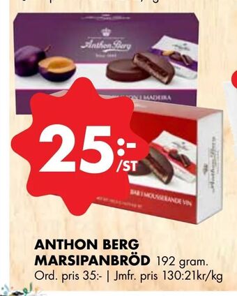 ÖoB Anthon berg marsipanbröd erbjuda