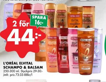 ÖoB L'oréal elvital schampo & balsam erbjuda