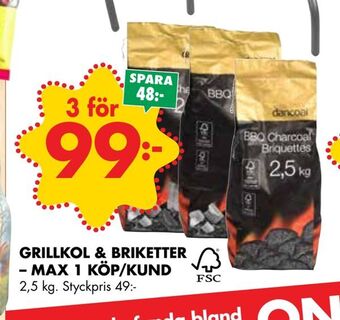 ÖoB Grillkol & briketter erbjuda