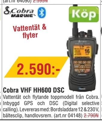 Erlandsons Brygga Cobra VHF HH600 DSC erbjuda