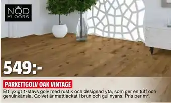 Bauhaus Parkettgolv oak vintage erbjuda