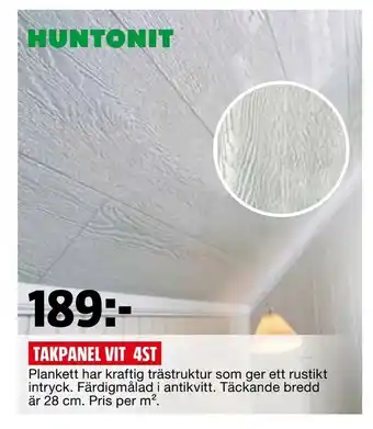 Bauhaus Takpanel vit 4st erbjuda