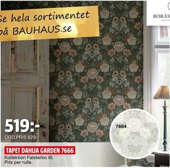 Bauhaus Tapet dahlia garden 7666 erbjuda
