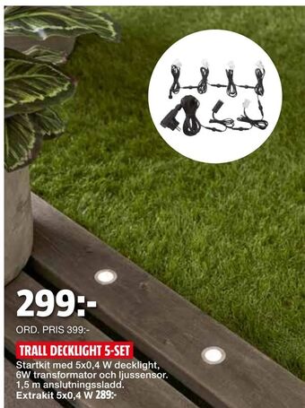 Bauhaus Trall decklight 5-set erbjuda