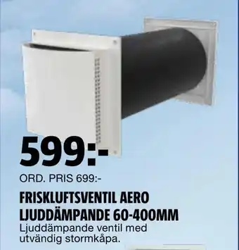 Bauhaus Friskluftsventil aero ljuddämpande 60-400mm erbjuda