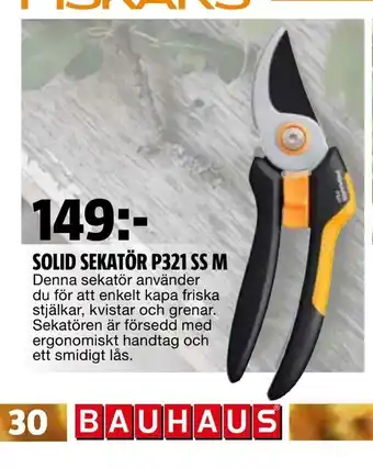 Bauhaus Solid sekatör p321 ss m erbjuda