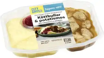City Gross Köttbullar med potatismos erbjuda