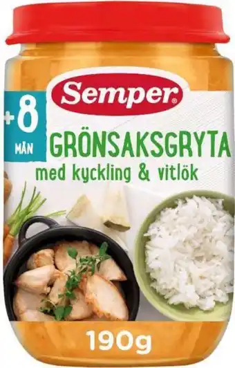 City Gross Grönsaksgryta med kyckling 8 mån erbjuda