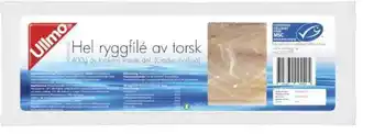 City Gross Torskrygg hel filé, fryst erbjuda