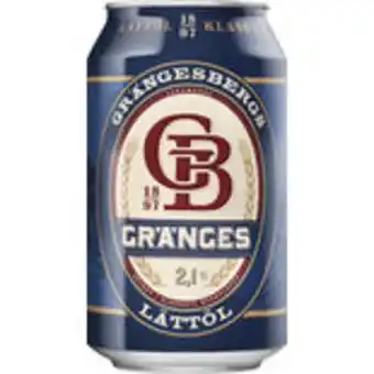 Snabbgross Gränges lättöl 2,1% lättöl burk grängesberg 33cl erbjuda