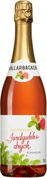 Systembolaget Källarbacken mousserande jordgubbsdryck erbjuda