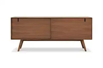 Sideboard skagana 160x45 cm massiv valnöt