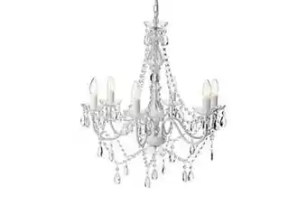 Takkrona maria theresia 60 cm 6 lampor vit/klar