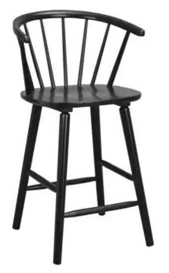 EM Home Carmen barstol gummiträ svart b55 d55 h96 sh64,5cm erbjuda