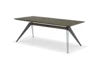 Montana matbord 200x100 acacia fanér brun,metallben