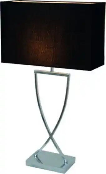 Omega bordlampa h52 cm krom/svart