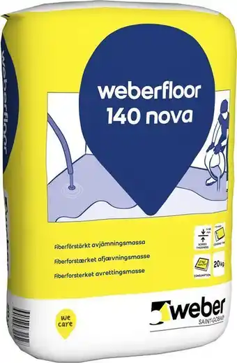 K-rauta Golvbruk s-g weber floor 140 nova 20kg erbjuda