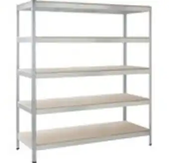 Hylla schulte 1800x1300x450mm 5 hyllplan max. 750kg förzinkad