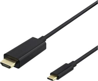 Deltaco usb-c till hdmi-kabel ha-ha svart 1 m