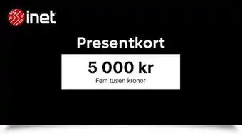 Inet presentkort digitalt 5000 kr