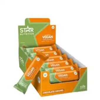 12 x star nutrition vegan protein bar, 55 g