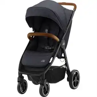 Britax b-agile r black shadow med brunt handtag