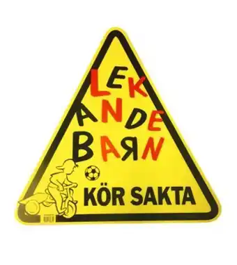 Babyproffsen lekande barn skylt triangel