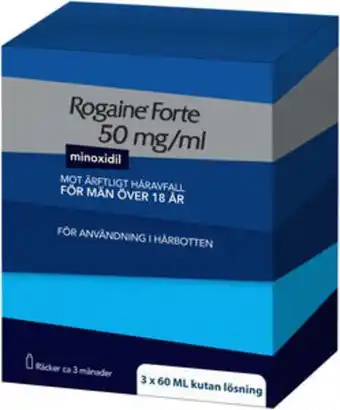 Rogaine forte, kutan lösning 50 mg/ml 3 x 60 milliliter
